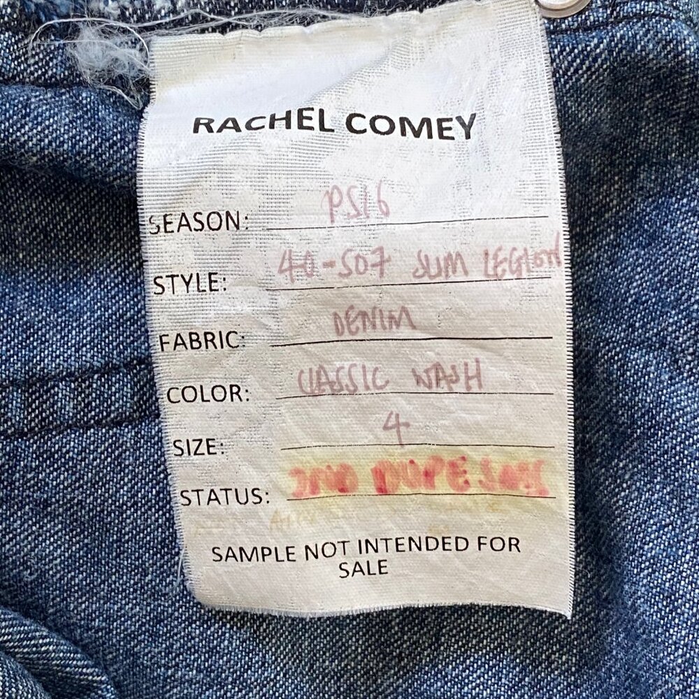 Rachel Comey Slim Legion Jeans Two Tone High Rise Straight Crop Raw Hem 4 - Picture 14 of 14